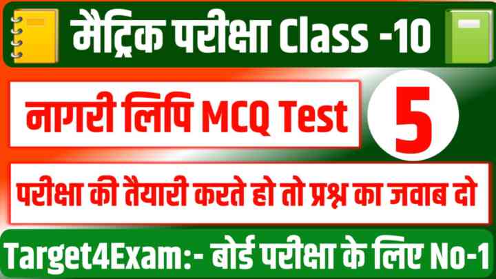Matric Board Exam 2024 Hindi Nagari lipi Online Test 2024 || बिहार बोर्ड कक्षा 10 हिंदी नागरी लिपि ऑनलाइन टेस्ट 2024